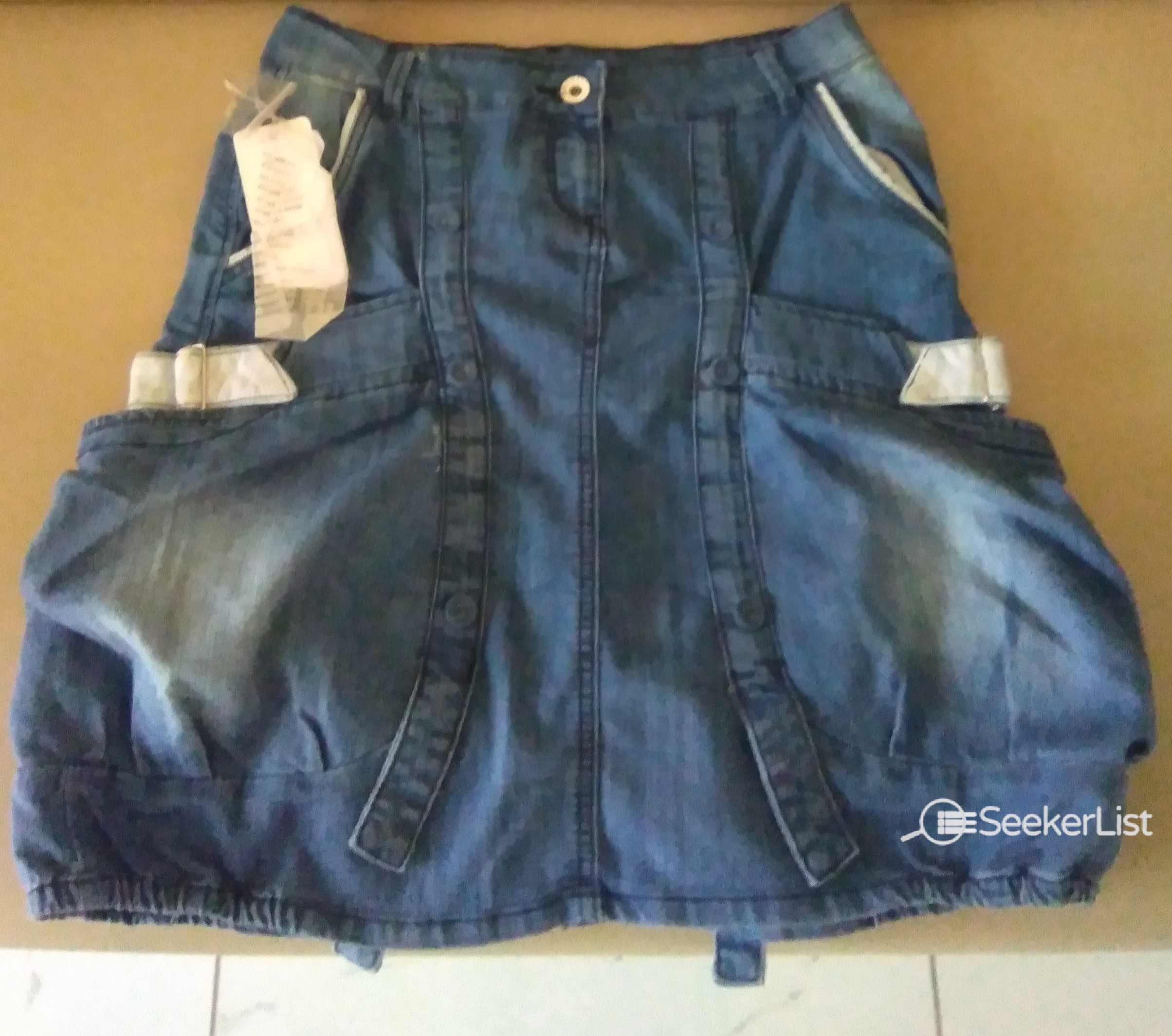 Faded Jeans Skirt